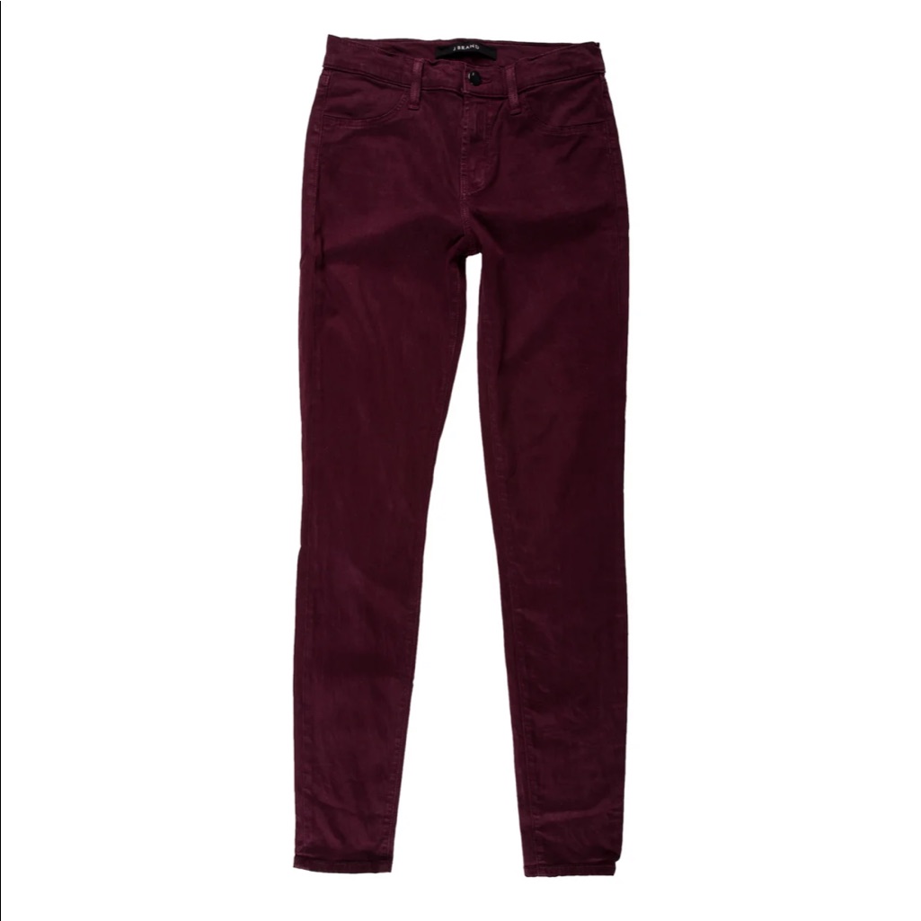 J Brand Mid-Rise Jeans | In Burgundy | Size 29 |